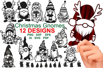 Christmas Gnomes SVG Bundle | Gnome SVG Cut Files SVG Yuliya 