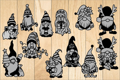 Christmas Gnomes SVG Bundle | Gnome SVG Cut Files SVG Yuliya 