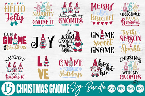 Christmas Gnomes SVG Bundle SVG Svgcraft 