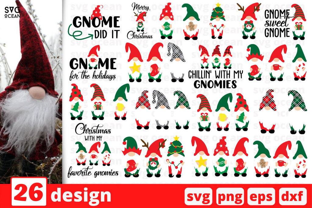 Christmas Gnomes SVG Bundle - So Fontsy