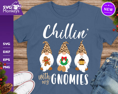 Christmas Gnomes Svg, Gepard Print Svg, Chillin' With My Gnomies Svg SVG SvgMonkeys 