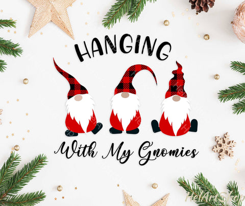 Christmas Gnomes svg, Hanging with my gnomies svg SVG _HelArtShop_ 