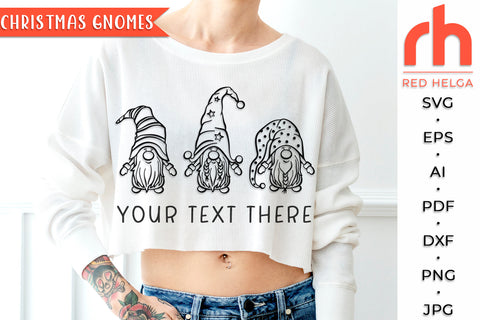 Christmas Gnomes SVG - Xmas Elf Cut File SVG RedHelgaArt 