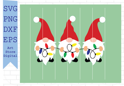 Christmas Gnomes Svg, Xmas Gnomes Svg, Christmas Svg, Cute Gnomies Svg, Buffalo Plaid Svg, Png, Dxf, Eps Cut Files SVG Artstoredigital 