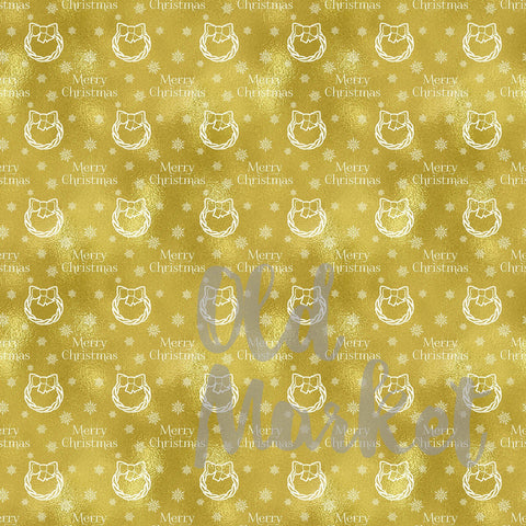 Christmas Gold Digital Papers Sublimation Old Market 