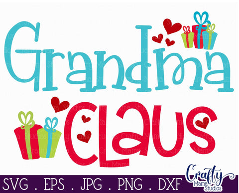 Christmas - Grandma Claus Svg SVG Crafty Mama Studios 