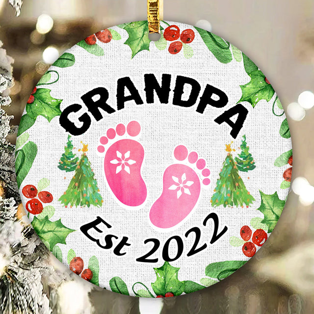 Christmas Grandpa Ornament Png, Round Christmas Ornament, PNG Instant Download, Xmas Ornament Sublimation Designs Downloads Sublimation CaldwellArt 