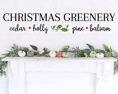 Christmas Greenery svg, SVG cut files, Christmas Clipart, Holiday Home decor, Christmas sign svg, digital download, Mistletoe SVG, Cricut SVG Farmstone Studio Designs 