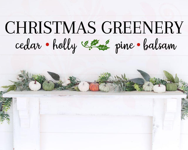 Christmas Greenery svg, SVG cut files, Christmas Clipart, Holiday Home decor, Christmas sign svg, digital download, Mistletoe SVG, Cricut SVG Farmstone Studio Designs 