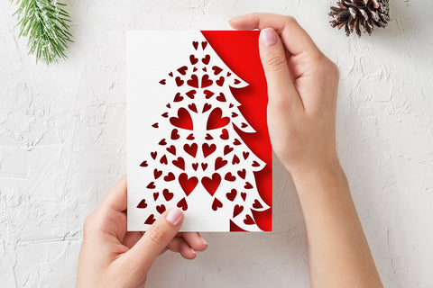 Christmas Greeting Card Bundle svg eps ai png pdf 3D Paper zafrans studio 