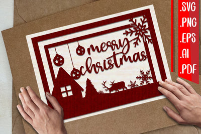 Christmas Greeting cards 6 svg eps ai png pdf SVG zafrans studio 