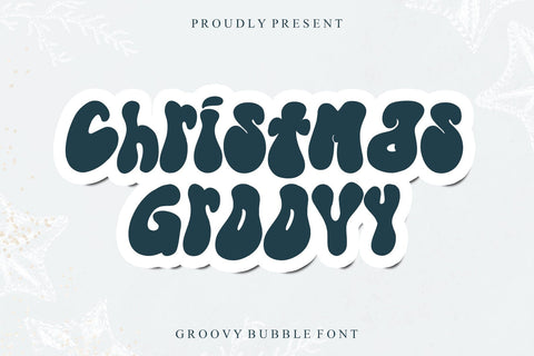 Christmas Groovy Font Afandi Studio 