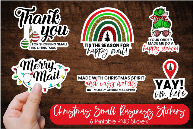 Christmas Handmade Business Sticker Bundle Sublimation DIYxe Designs 
