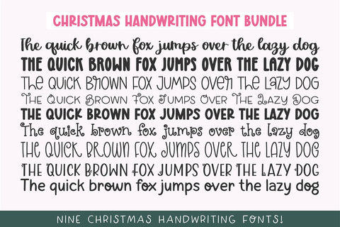 Christmas Handwriting Font Bundle Font Blush Font Co. 