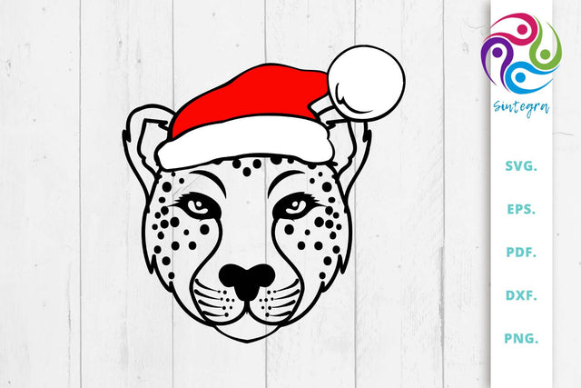 Christmas Hat Santa Leopard SVG File SVG Sintegra 