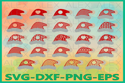 Christmas Hats SVG, Santa Claus Hats SVG AlexSVGStudio 