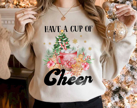 Christmas Have A Cup Of Cheer Png, Cute Winter Png, Christmas Png, Christmas Party Png, Christmas Png File, Gnome Coffee Design Sublimation DiamondDesign 