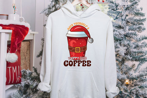 Christmas Have Yourself a Merry Little Coffee Png Sublimation CraftLabSVG 