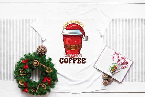 Christmas Have Yourself a Merry Little Coffee Png Sublimation CraftLabSVG 