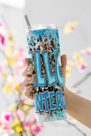 Christmas Hello Winter Tumbler Png Sublimation Design, 20oz Skinny Tumbler Png, Merry Christmas Png, Glitter Christmas Tumbler Png Download Sublimation CaldwellArt 