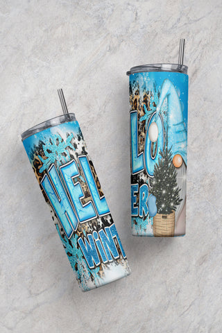Christmas Hello Winter Tumbler Png Sublimation Design, 20oz Skinny Tumbler Png, Merry Christmas Png, Glitter Christmas Tumbler Png Download Sublimation CaldwellArt 