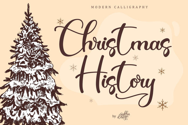 Christmas History Font Sakha Design Studio 