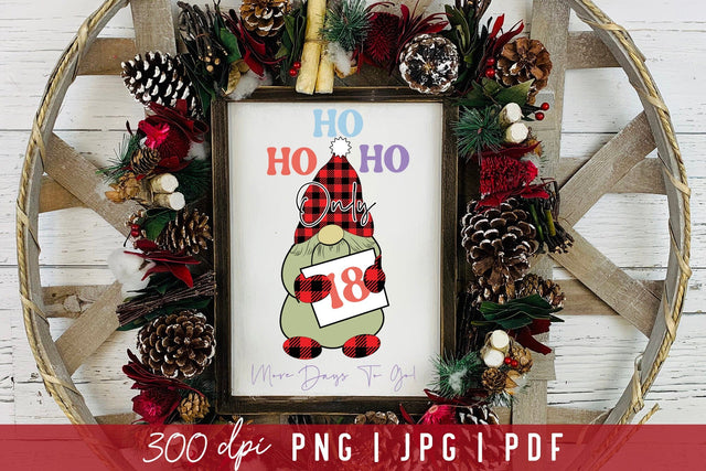 Christmas Ho Ho Ho Countdown Sublimation Sublimation CraftLabSVG 