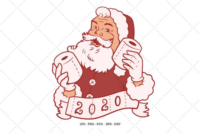 Christmas Holiday, Funny Christmas, Santa Svg, Santa Clause, Covid Gift, Funny 2020, Wear Mask, Digital Download SVG SVG Digital Designer 