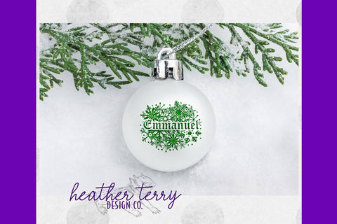 Christmas Holiday Snowflake Ornament SVG Bundle SVG Heather Terry Design Co. 