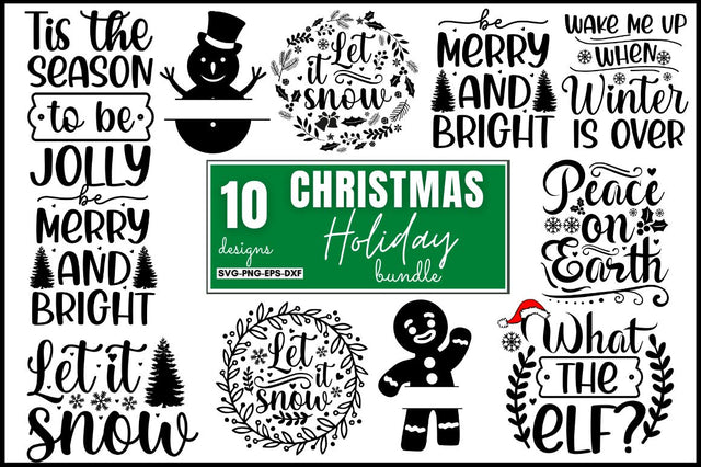 Christmas Holiday SVG bundle SVG DESIGNISTIC 