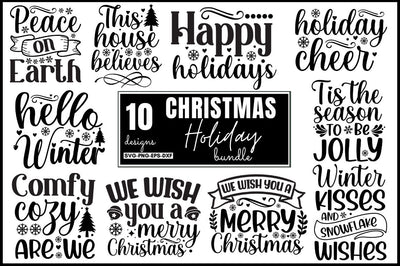 Christmas Holiday SVG bundle SVG DESIGNISTIC 