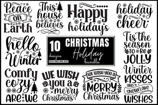 Christmas Holiday SVG bundle SVG DESIGNISTIC 