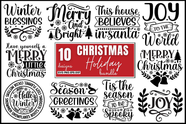 Christmas Holiday SVG bundle SVG DESIGNISTIC 