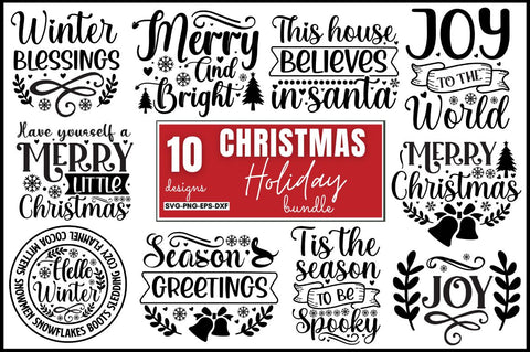 Christmas Holiday SVG bundle SVG DESIGNISTIC 