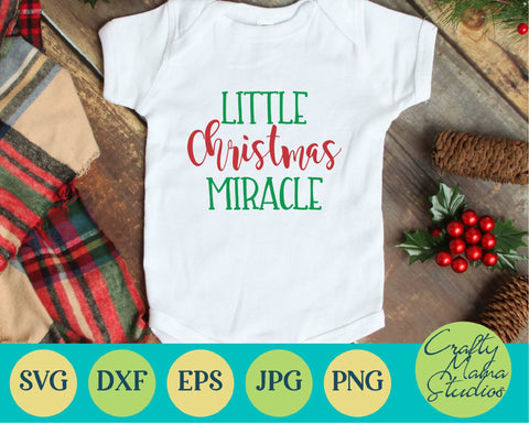 Christmas - Holiday Svg - My First Christmas - Little Christmas Miracle SVG SVG Crafty Mama Studios 