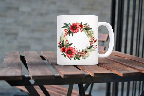 Christmas Holiday Wreath Clipart Bundle Sublimation Regulrcrative 