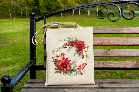 Christmas Holiday Wreath Clipart Bundle Sublimation Regulrcrative 