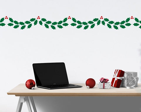Christmas Holly Garland SVG Designed by Geeks 