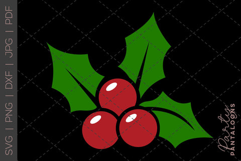 CHRISTMAS HOLLY SVG | Christmas Svg SVG Partypantaloons 