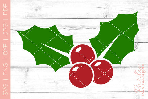 CHRISTMAS HOLLY SVG | Christmas Svg SVG Partypantaloons 