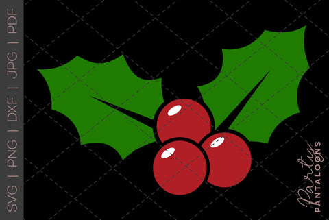 CHRISTMAS HOLLY SVG | Christmas Svg SVG Partypantaloons 