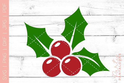 CHRISTMAS HOLLY SVG | Christmas Svg SVG Partypantaloons 