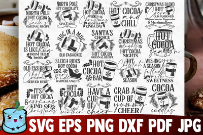 Christmas Hot Chocolate SVG Bundle SVG MintyMarshmallows 