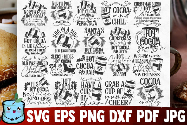 Christmas Hot Chocolate SVG Bundle SVG MintyMarshmallows 
