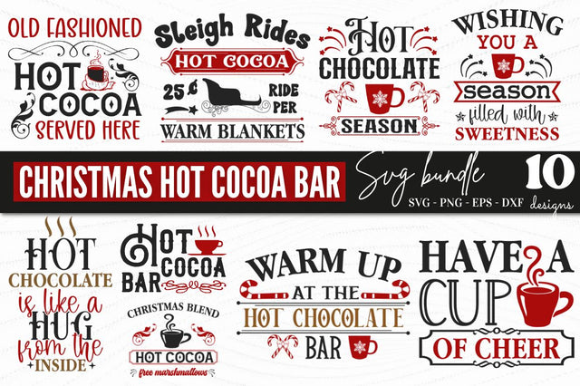 Christmas Hot Cocoa Bar SVG Bundle SVG DESIGNISTIC 