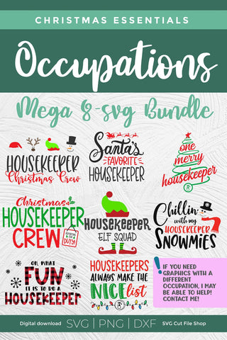 Christmas Housekeeper SVG bundle SVG SVG Cut File 