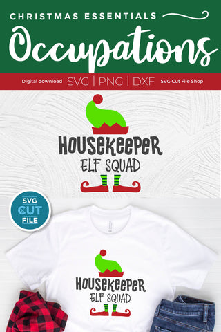 Christmas Housekeeper svg-Elf Squad SVG SVG Cut File 