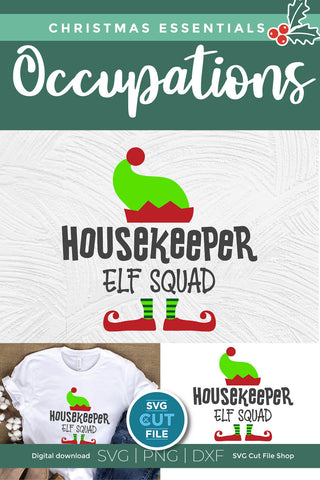 Christmas Housekeeper svg-Elf Squad SVG SVG Cut File 