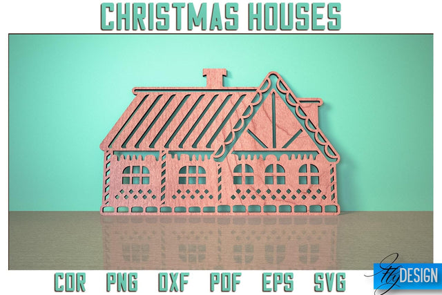 Christmas Houses SVG Design | Christmas Decoration SVG | Gift Design SVG SVG Fly Design 