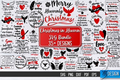 Christmas in Heaven SVG Bundle | Christmas Memorial SVG SVG Fly Design 